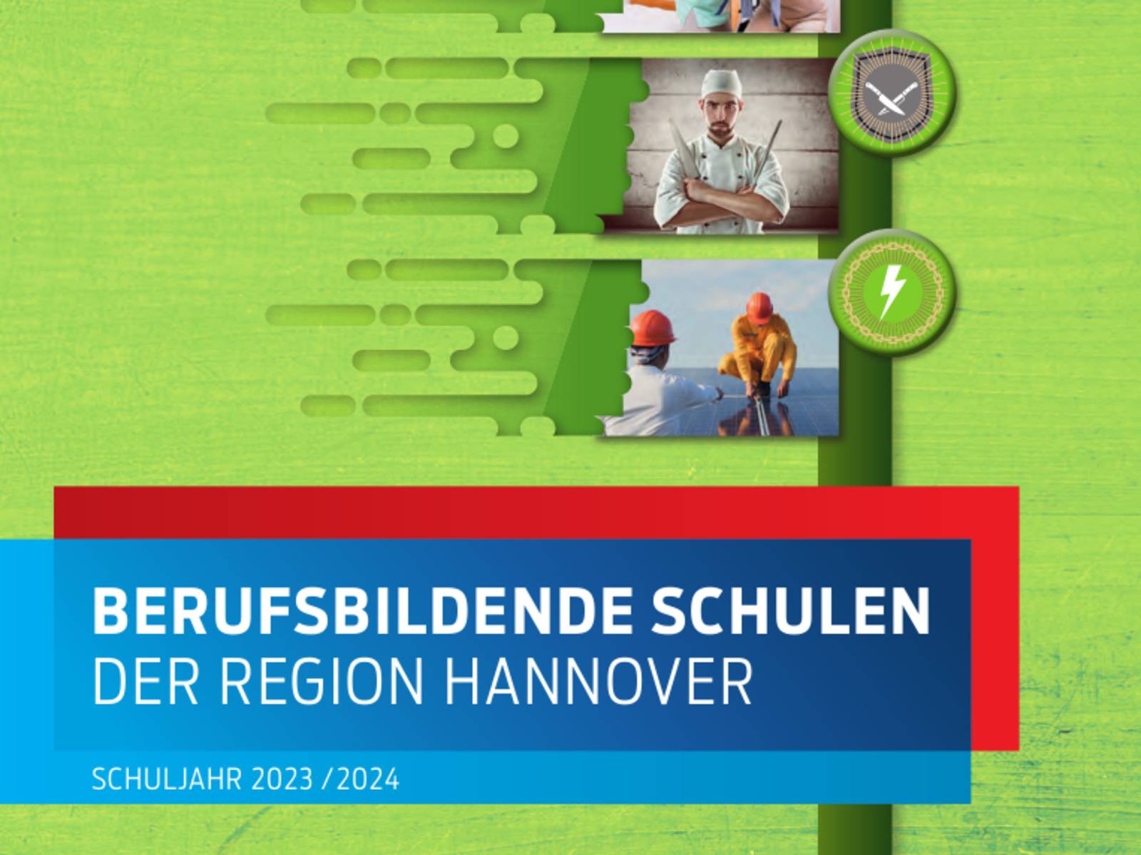Schriftzug "Berufsbildende Schulen der Region Hannover Schuljahr 2023/2024".